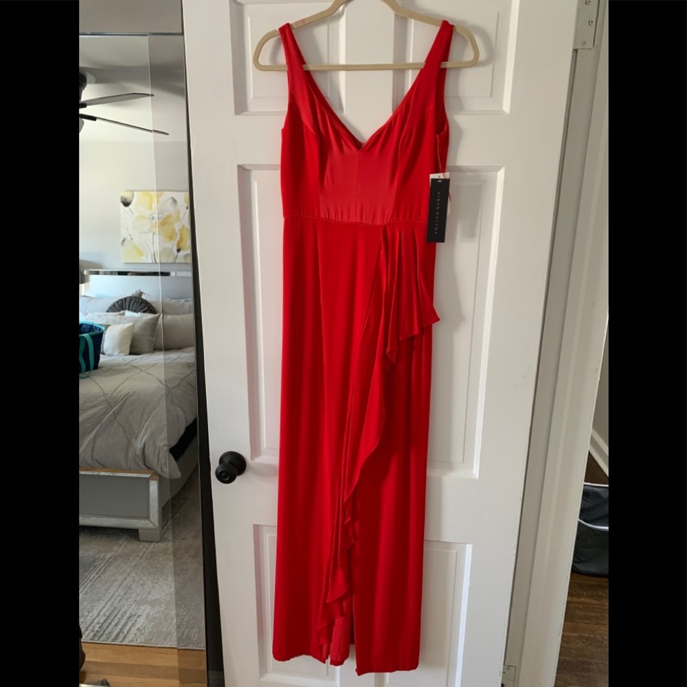Aidan Mattox Red dress Front Slit Size 2 NWT